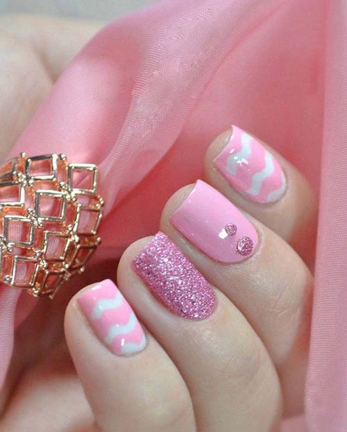 Άσπρα - ροζ νύχια (20)