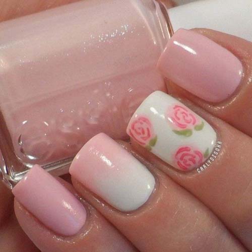 Άσπρα - ροζ νύχια (24)