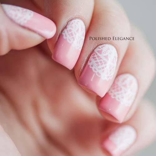 Άσπρα - ροζ νύχια (26)