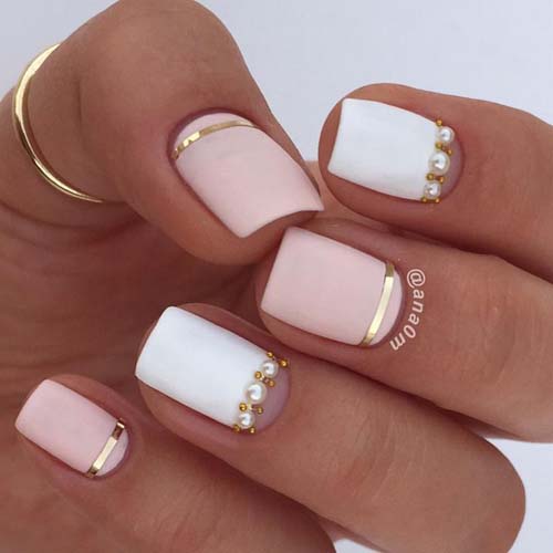 Άσπρα - ροζ νύχια (35)