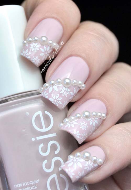 Άσπρα - ροζ νύχια (39)