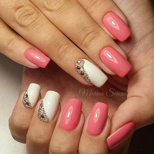 Άσπρα - ροζ νύχια (41)