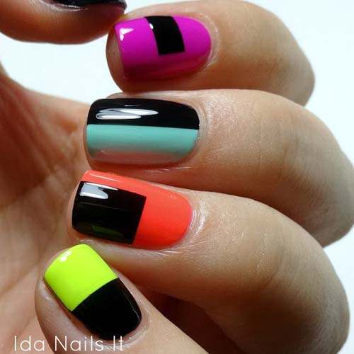 Color Block Nails (11)