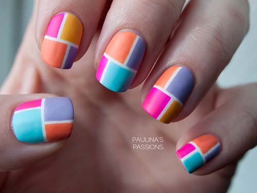 Color Block Nails (40)