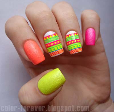 Neon nails - Φωσφοριζέ νύχια (43)