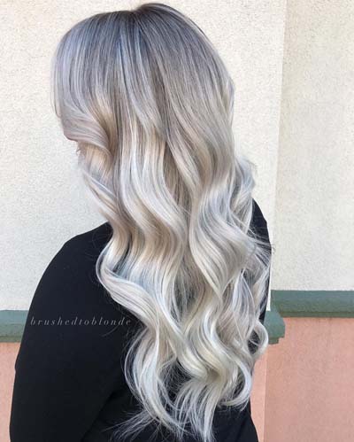 Silver blonde hair