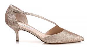 Χαμηλές ροζ με glitter γόβες Nina New York – nak shoes