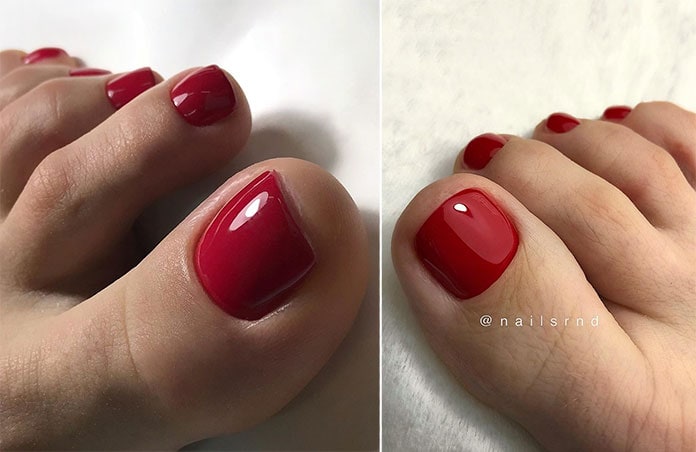 Κόκκινα νύχια ποδιών