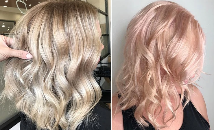 Ξανθό σαμπανιζέ ή ροζ σαμπανιζέ χρώμα μαλλιών
