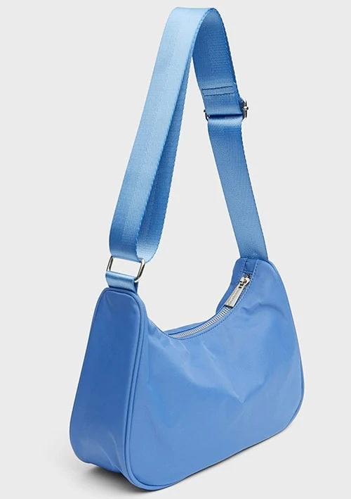 Γαλάζια υφασμάτινη τσάντα ώμου ή χιαστί - Stradivarius