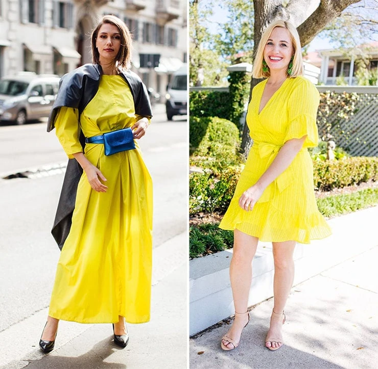 Με τι χρώμα παπούτσια ταιριάζει το κίτρινο φόρεμα - Συνδυασμοί που το αποδεικνύουν