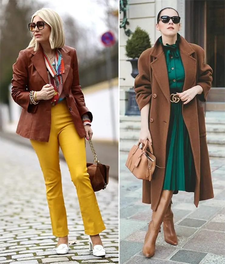 Συνδυασμοί με chocolate brown και έντονα χρώματα στα ρούχα (2)
